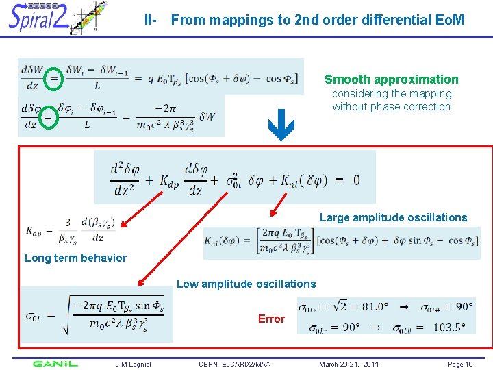 II- From mappings to 2 nd order differential Eo. M Smooth approximation considering the