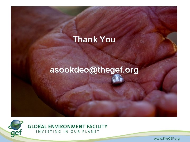 Thank You asookdeo@thegef. org 