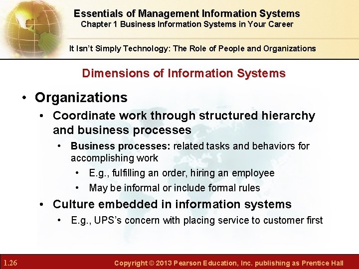 Essentials of Management Information Systems Chapter 1 Business Information Systems in Your Career It