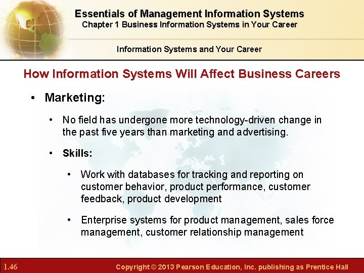 Essentials of Management Information Systems Chapter 1 Business Information Systems in Your Career Information