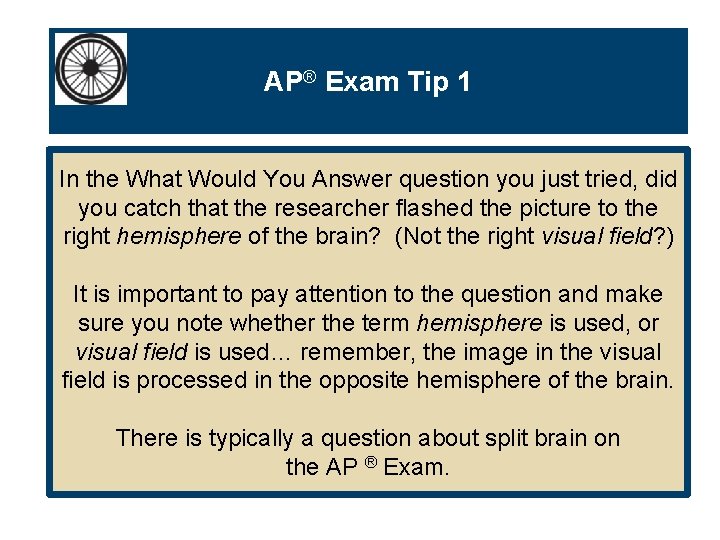 AP® Exam Tip 1 In the What Would You Answer question you just tried,