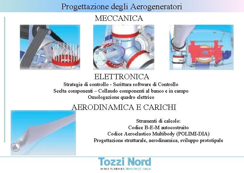 Progettazione degli Aerogeneratori MECCANICA ELETTRONICA Strategia di controllo - Scrittura software di Controllo Scelta