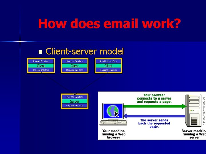 How does email work? n Client-server model 