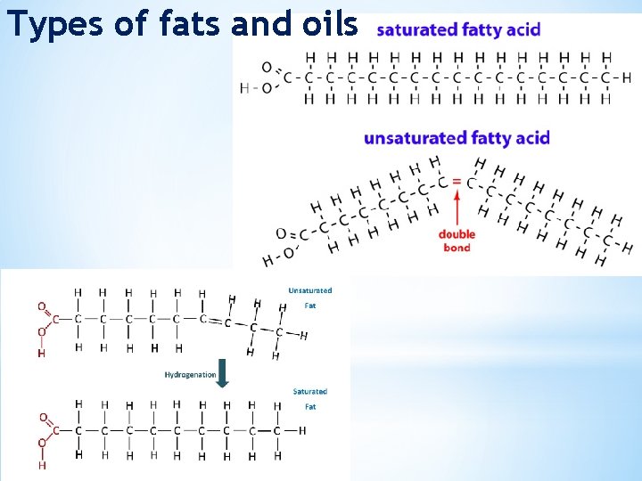 Types of fats and oils 
