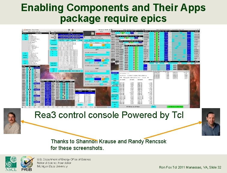 Enabling Components and Their Apps package require epics Rea 3 control console Powered by