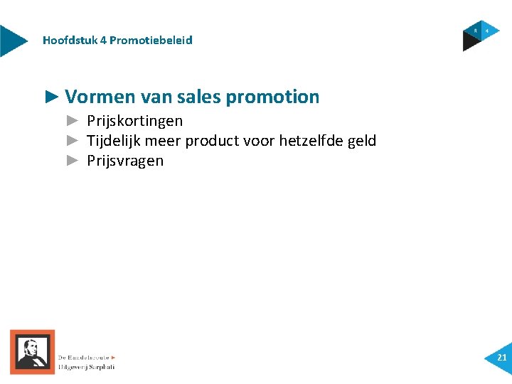 Hoofdstuk 4 Promotiebeleid ► Vormen van sales promotion ► Prijskortingen ► Tijdelijk meer product