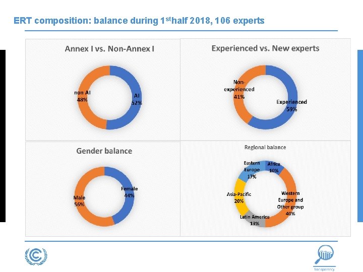 ERT composition: balance during 1 sthalf 2018, 106 experts 
