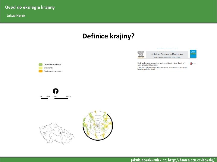 Úvod do ekologie krajiny Jakub Horák Definice krajiny? jakub. horak@uhk. cz; http: //home. czu.