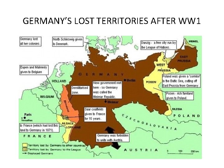 GERMANY’S LOST TERRITORIES AFTER WW 1  GERMANY’S LOST TERRITORIES AFTER WW 1