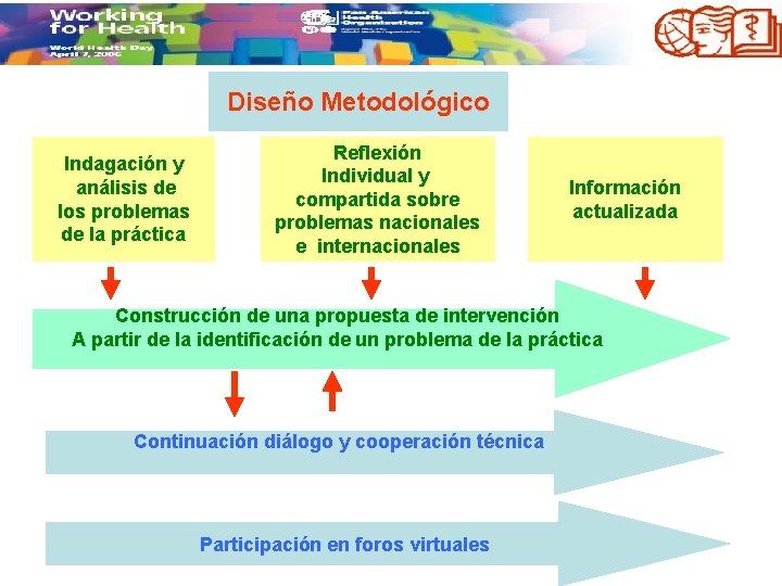 Diseño Metodológico Indagación y análisis de los problemas de la práctica Reflexión Individual y