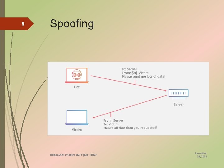 9 Spoofing Information Security and Cyber Crime December 14, 2021 