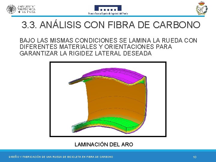 3. 3. ANÁLISIS CON FIBRA DE CARBONO BAJO LAS MISMAS CONDICIONES SE LAMINA LA