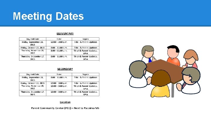 Meeting Dates 