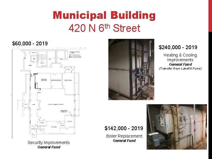 Municipal Building 420 N 6 th Street $60, 000 - 2019 $240, 000 -