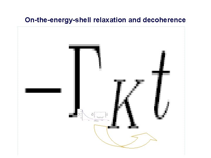 On-the-energy-shell relaxation and decoherence 
