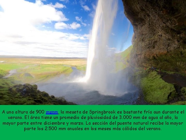 A una altura de 900 msnm, la meseta de Springbrook es bastante fría aun