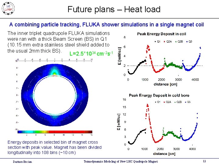 Future plans – Heat load A combining particle tracking, FLUKA shower simulations in a