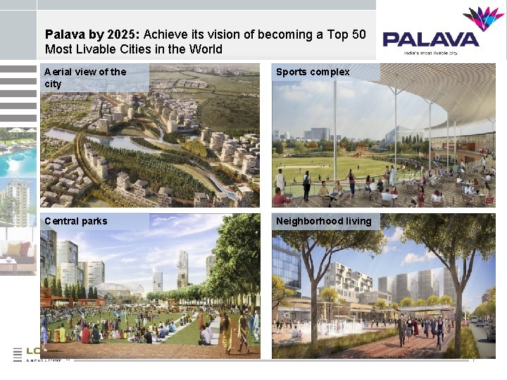 Palava by 2025: Achieve its vision of becoming a Top 50 Most Livable Cities
