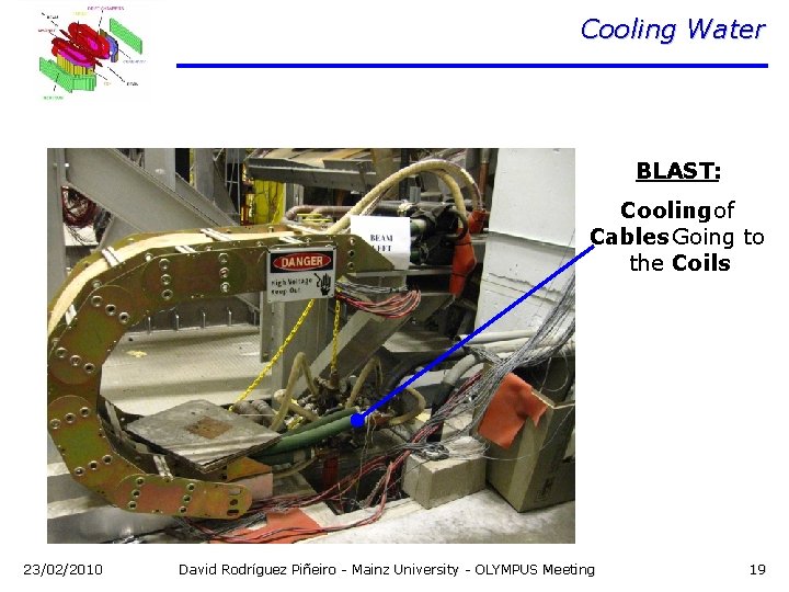 Cooling Water BLAST: Coolingof Cables Going to the Coils 23/02/2010 David Rodríguez Piñeiro -
