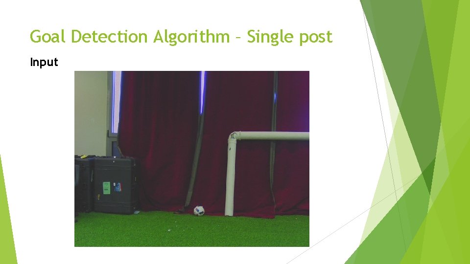 Goal Detection Algorithm – Single post Input 