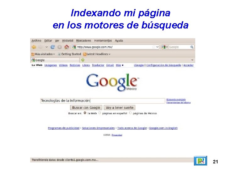 Indexando mi página en los motores de búsqueda 21 