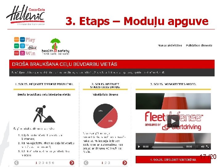 3. Etaps – Moduļu apguve 17 17 /20 