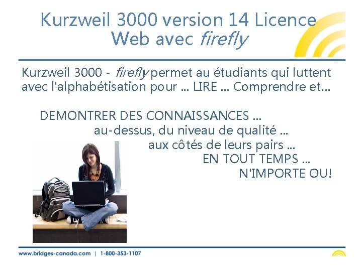 Kurzweil 3000 version 14 Licence Web avec firefly Kurzweil 3000 - firefly permet au