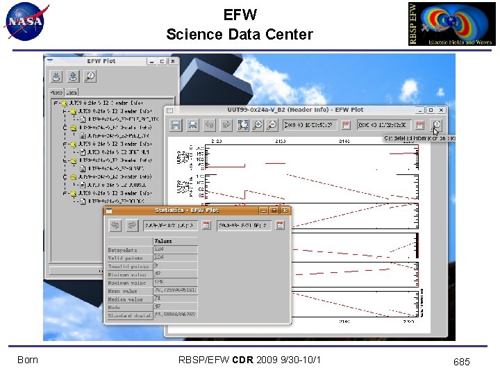 EFW Science Data Center Born RBSP/EFW CDR 2009 9/30 -10/1 685 