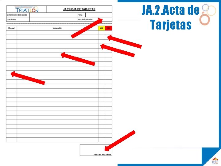JA. 2. Acta de Tarjetas 