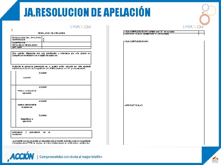 JA. RESOLUCION DE APELACIÓN 