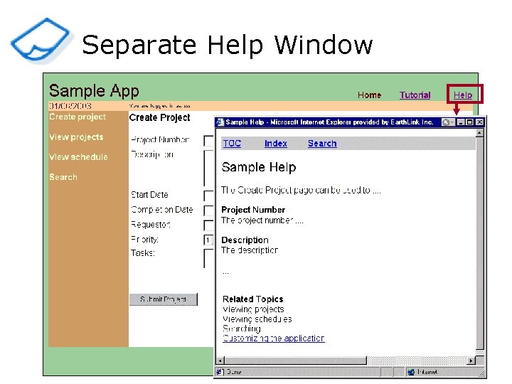 Separate Help Window 
