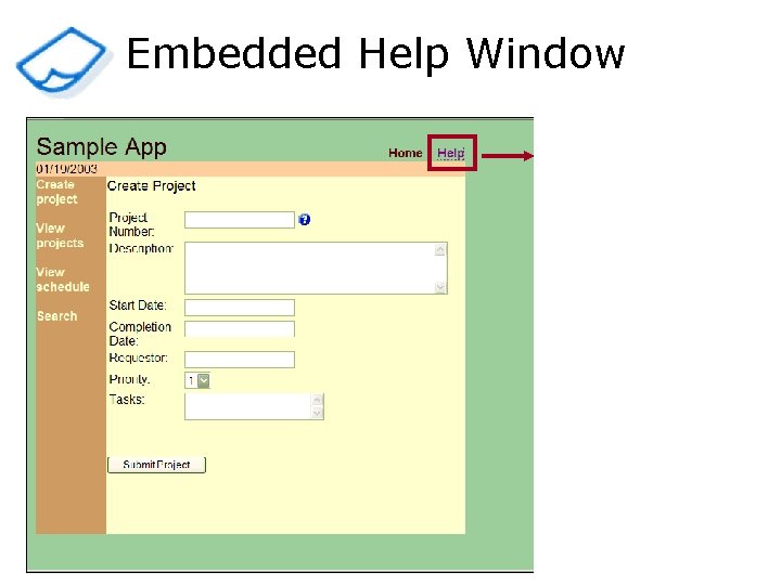 Embedded Help Window 