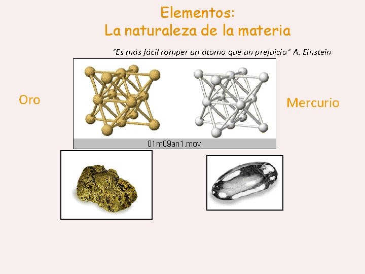 Elementos: La naturaleza de la materia “Es más fácil romper un átomo que un