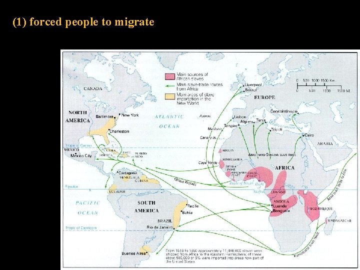 (1) forced people to migrate 