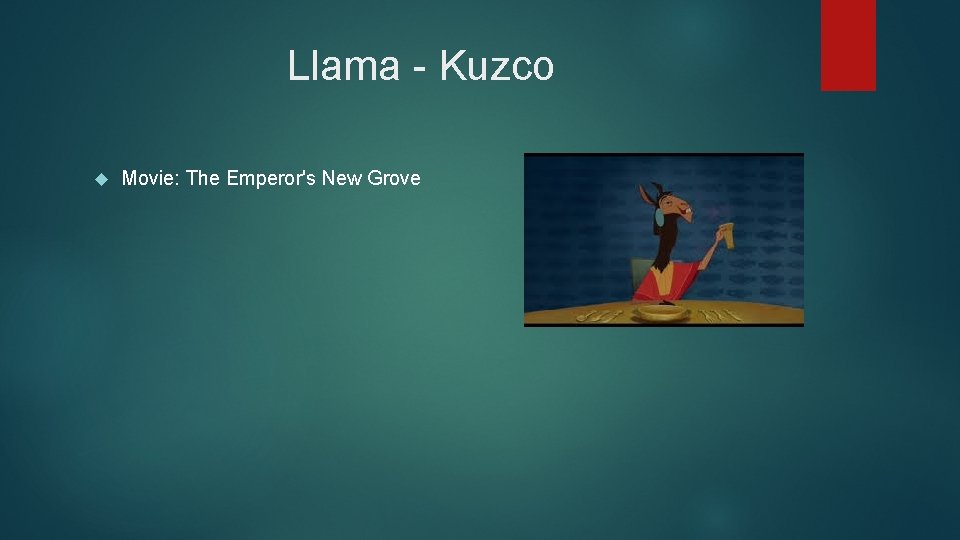 Llama - Kuzco Movie: The Emperor's New Grove 