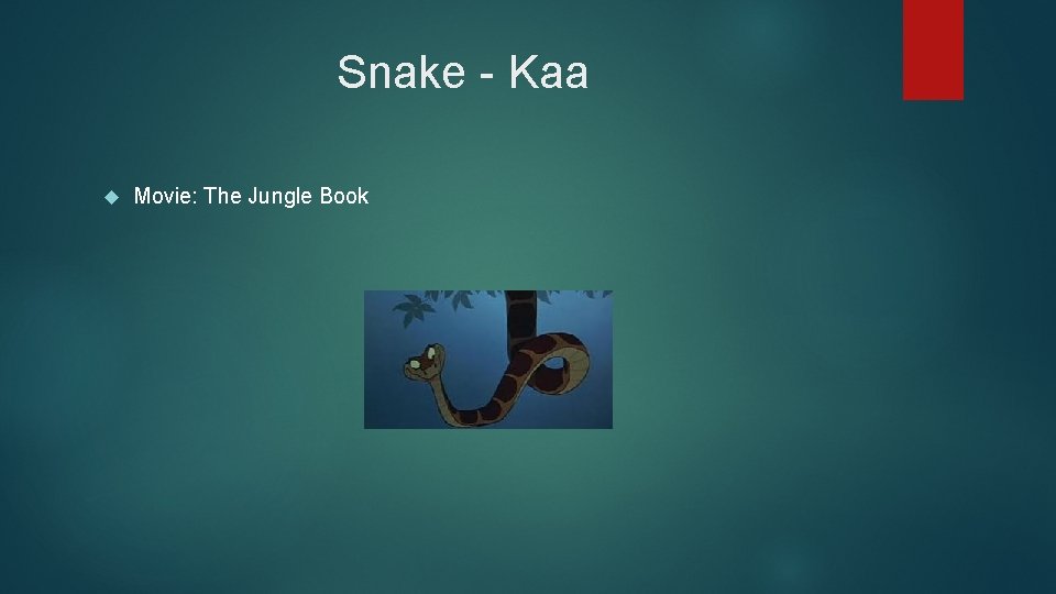 Snake - Kaa Movie: The Jungle Book 