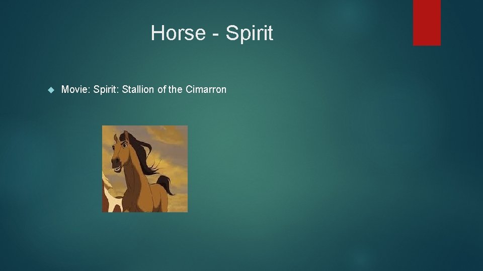 Horse - Spirit Movie: Spirit: Stallion of the Cimarron 