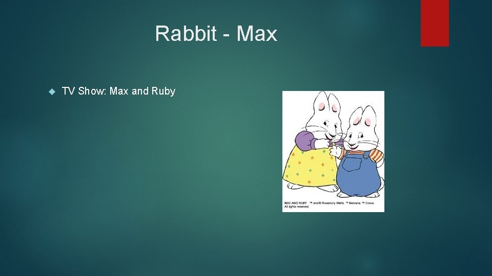 Rabbit - Max TV Show: Max and Ruby 