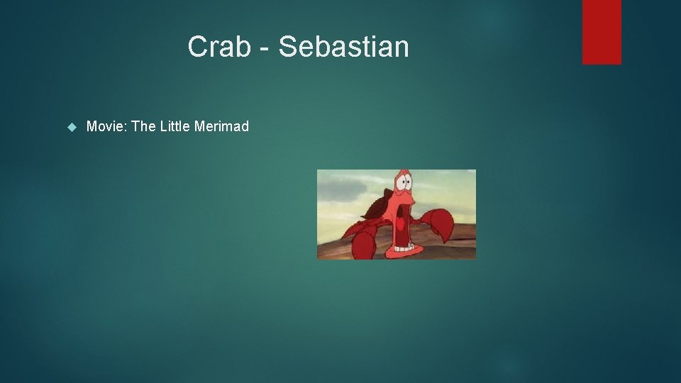 Crab - Sebastian Movie: The Little Merimad 