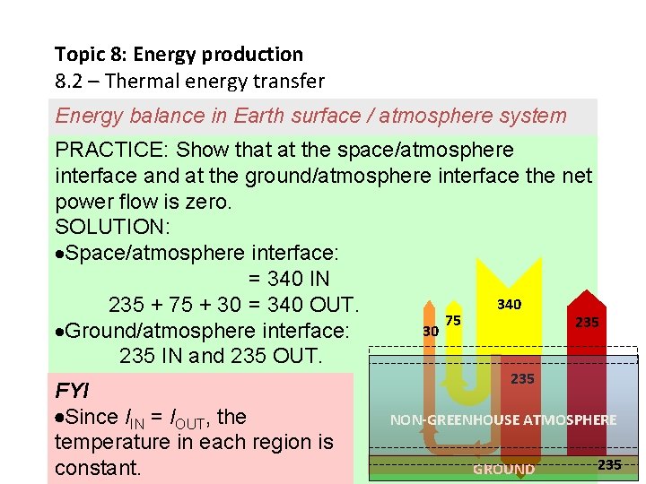 Topic 8: Energy production 8. 2 – Thermal energy transfer Energy balance in Earth