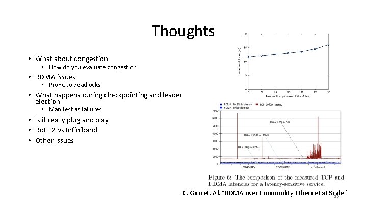 Thoughts • What about congestion • How do you evaluate congestion • RDMA issues