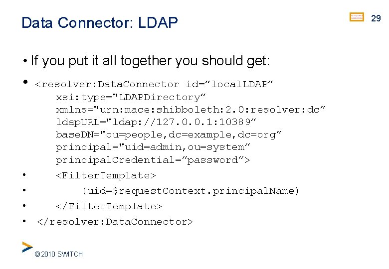 Data Connector: LDAP • If you put it all together you should get: •