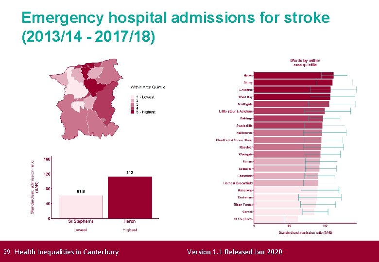 Emergency hospital admissions for stroke (2013/14 - 2017/18) 29 Health Inequalities in Canterbury Version