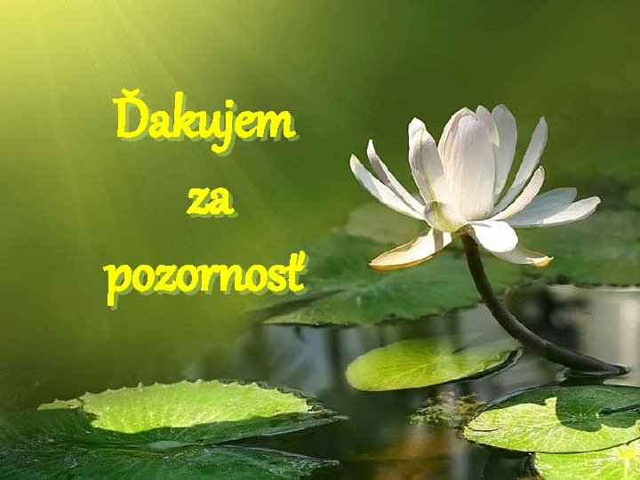 Ďakujem za pozornosť 