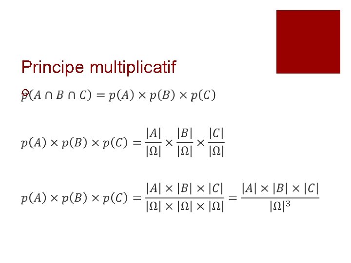 Principe multiplicatif ¡ 