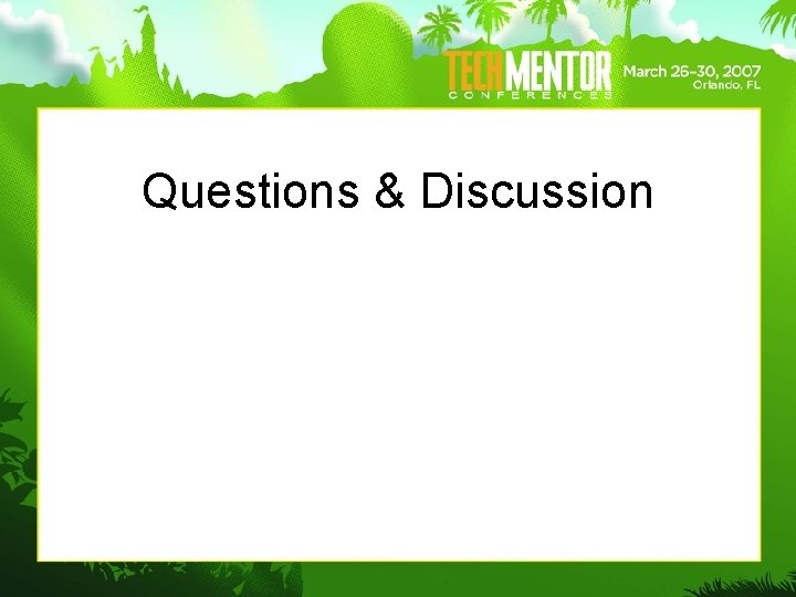 Questions & Discussion Questions & Discussion
