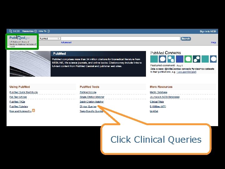 Click Clinical Queries 