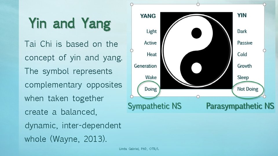 Yin and Yang Tai Chi is based on the concept of yin and yang.