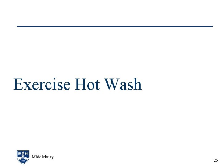 Exercise Hot Wash 25 