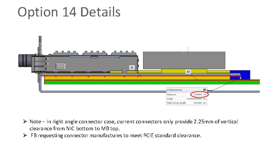 Option 14 Details Ø Note – In right angle connector case, current connectors only